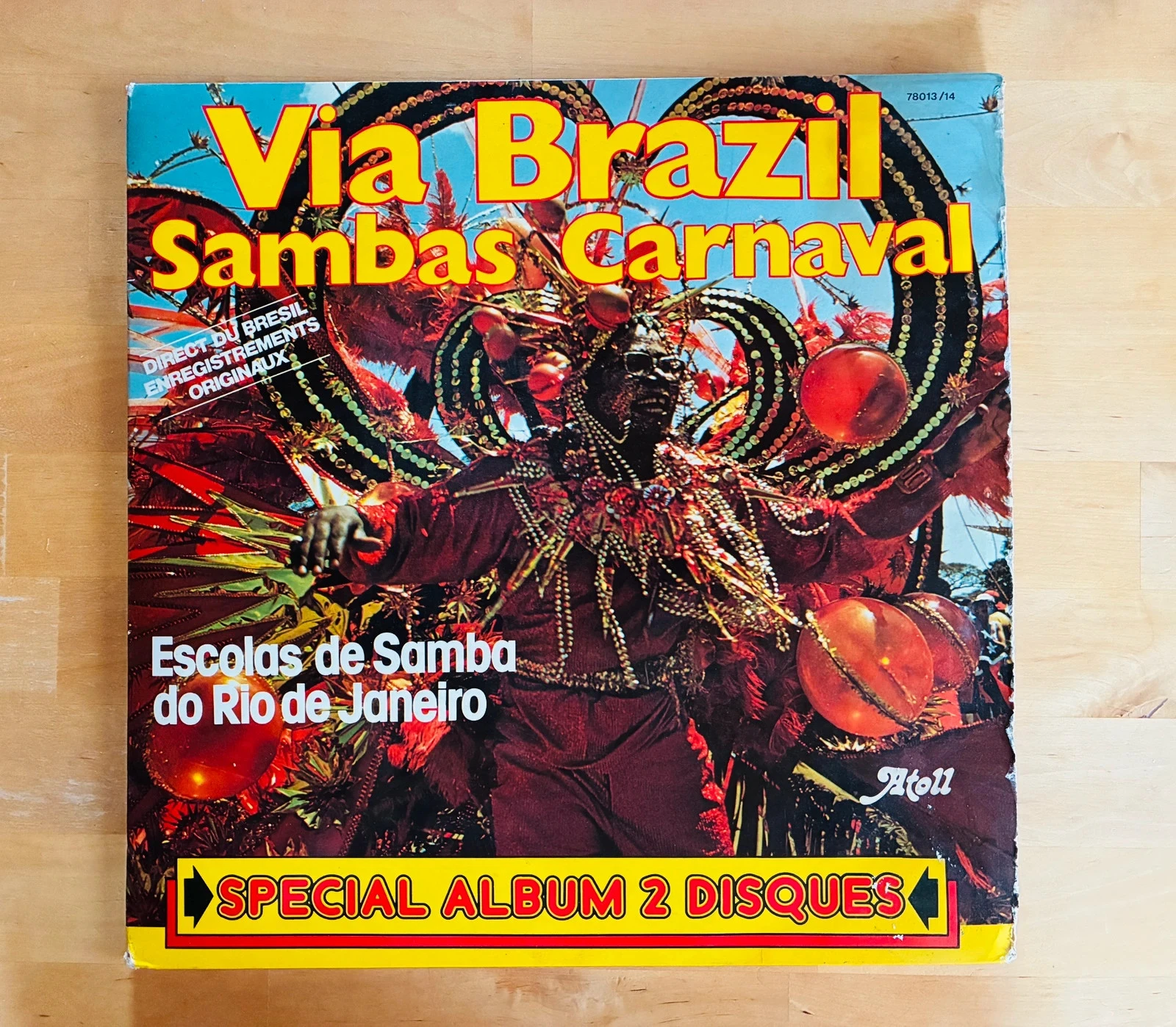 Double disque vinyle 33T VA Via Brazil sambas carnaval.